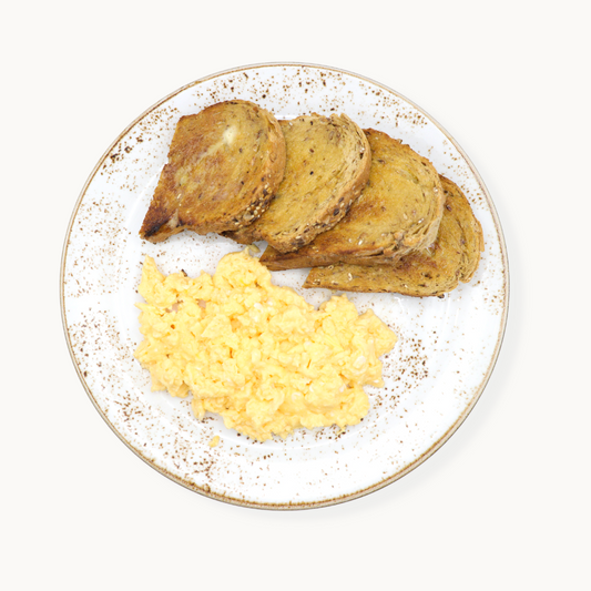 2 Scrambled or Fried Eggs on Toast 🌱