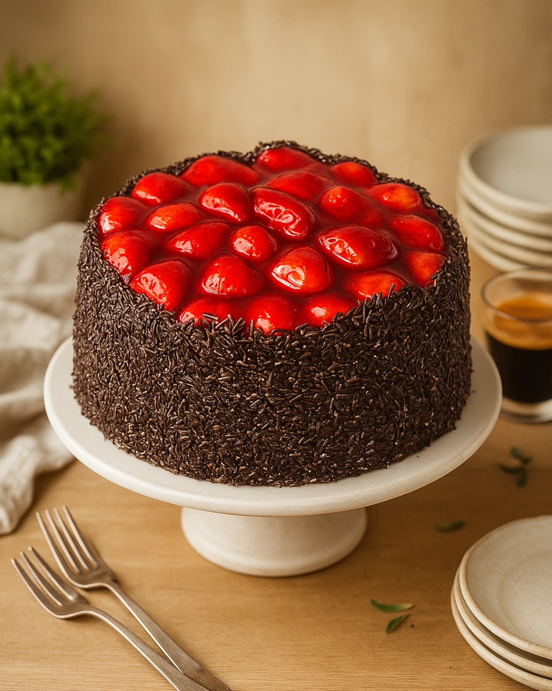 Chocolate Strawberry Gateau